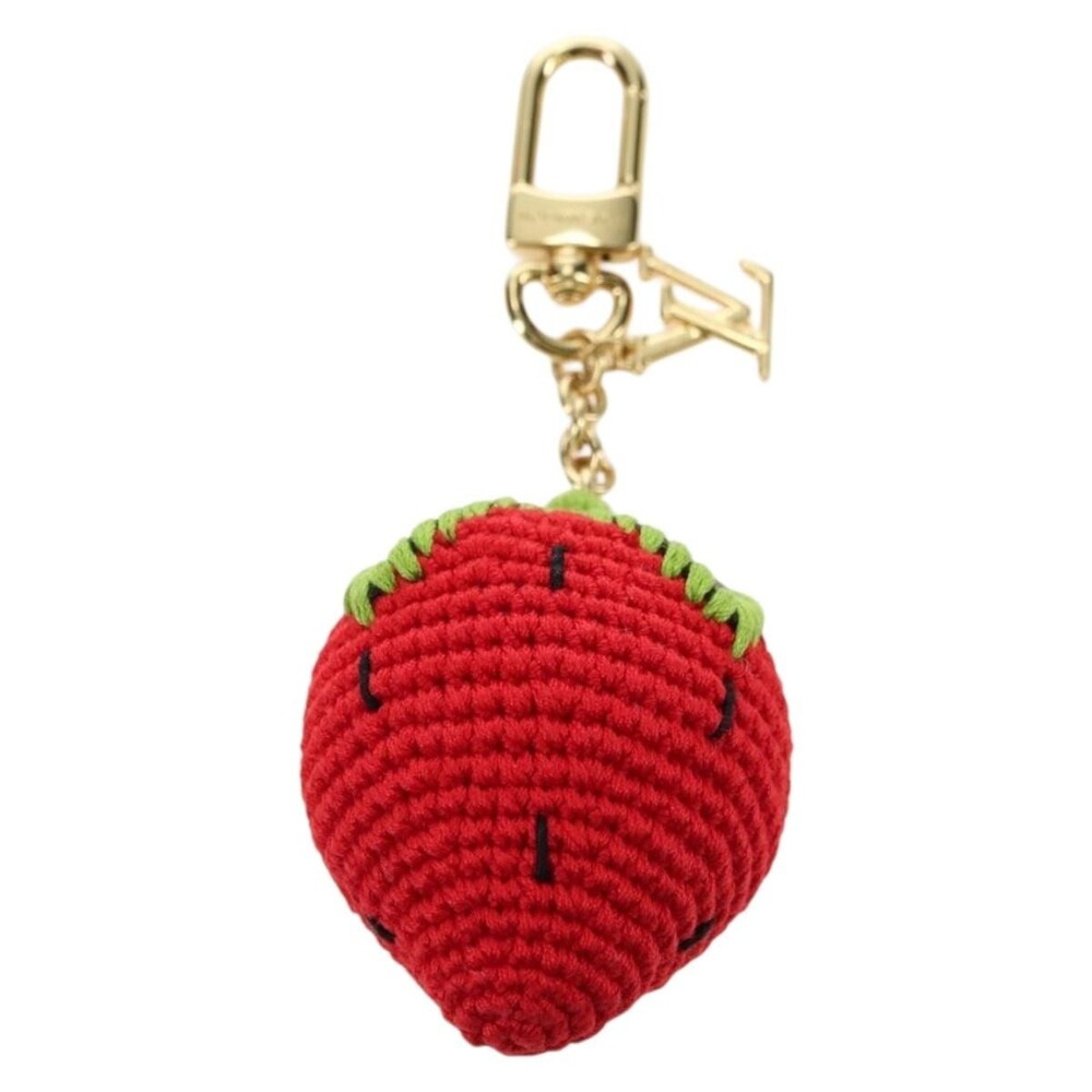 Louis Vuitton Monogram Bag Charm Very Licious Crochet Red